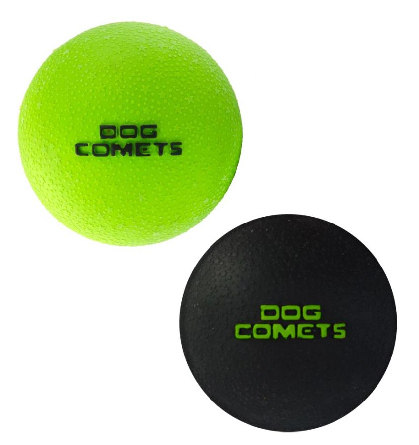 Loptička Dog Comets Ball Stardust Black/Green M