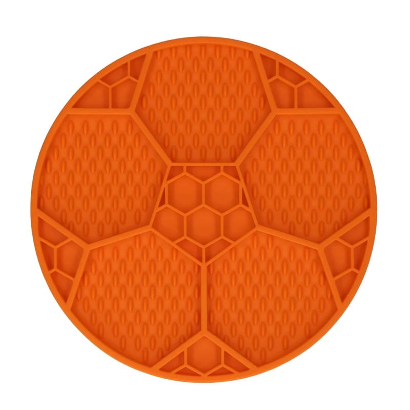 Olizovacia podložka Eat Slow Live Longer Lick Mat Soccer Ball Orange (Limited Edition EC)