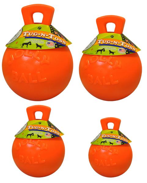 Lopta s rukoväťou Jolly Tug-n-Toss Orange 25 cm