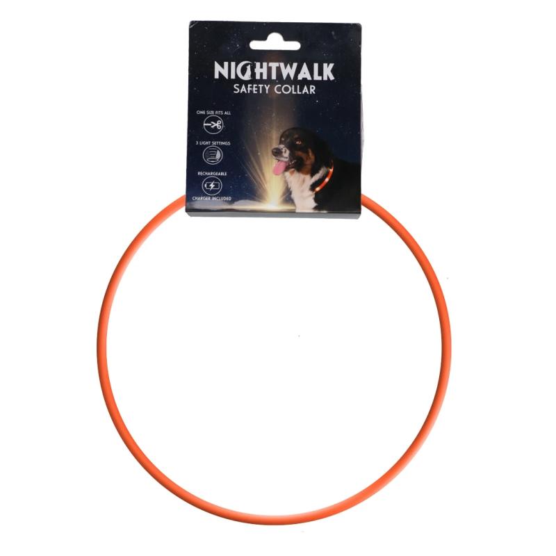 Svietiaci obojok Nightwalk Safety Collar Orange