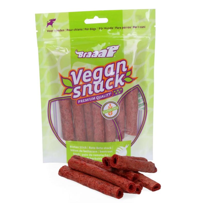 Žuvacie tyčinky Braaaf VEGAN snack red beetroot stick 80 g