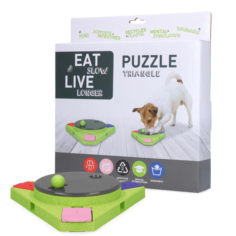 Interaktívna hračka Eat Slow Live Longer Puzzle Triangle