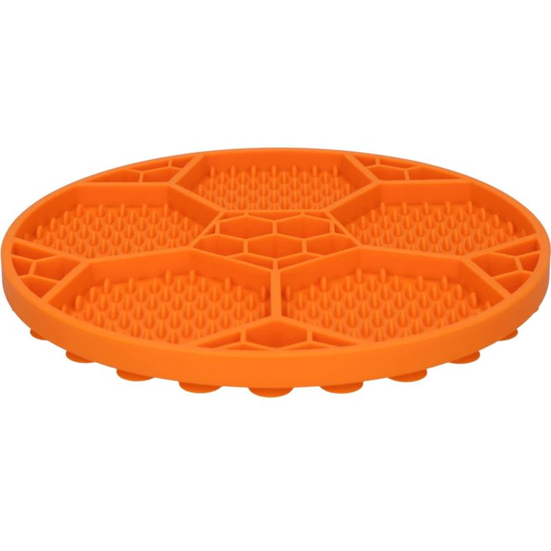 Olizovacia podložka Eat Slow Live Longer Lick Mat Soccer Ball Orange (Limited Edition EC)