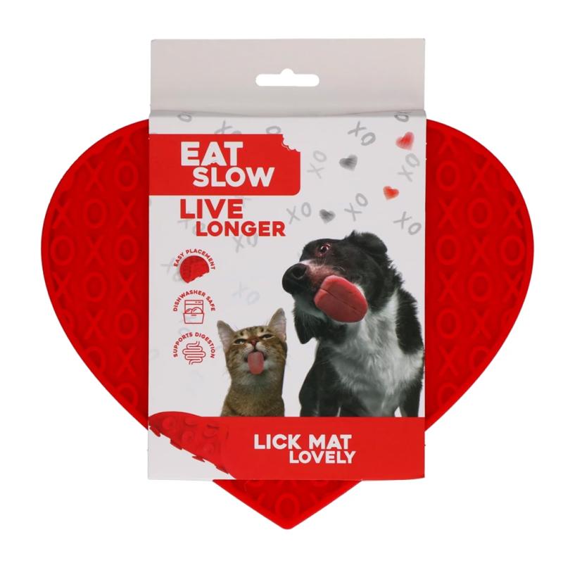 Olizovacia podložka Eat Slow Live Longer Lick Mat Lovely Red