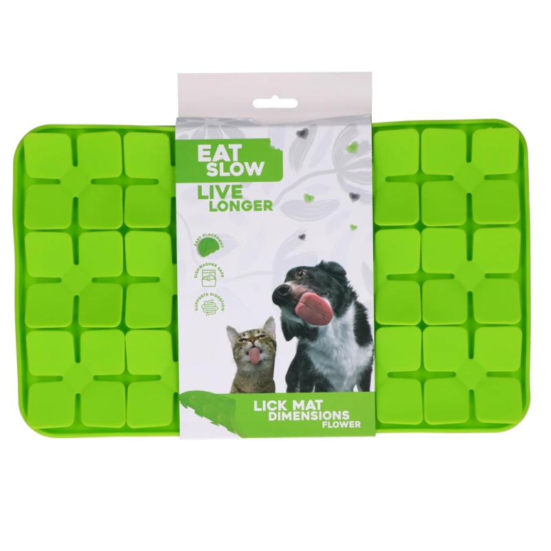 Olizovacia podložka Eat Slow Live Longer Lick Mat Dimensions Flower Green