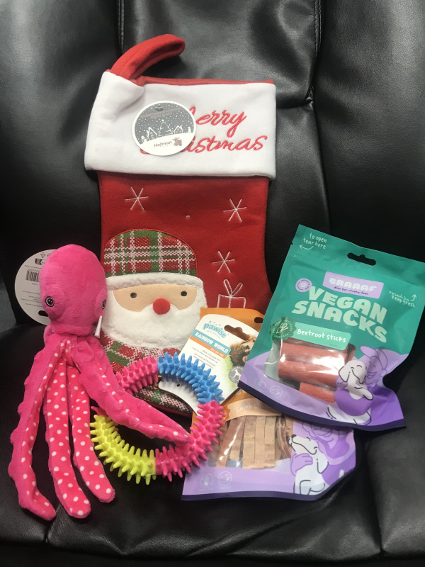 Plná vianočná pančucha Wooly Santa Pink Octopus