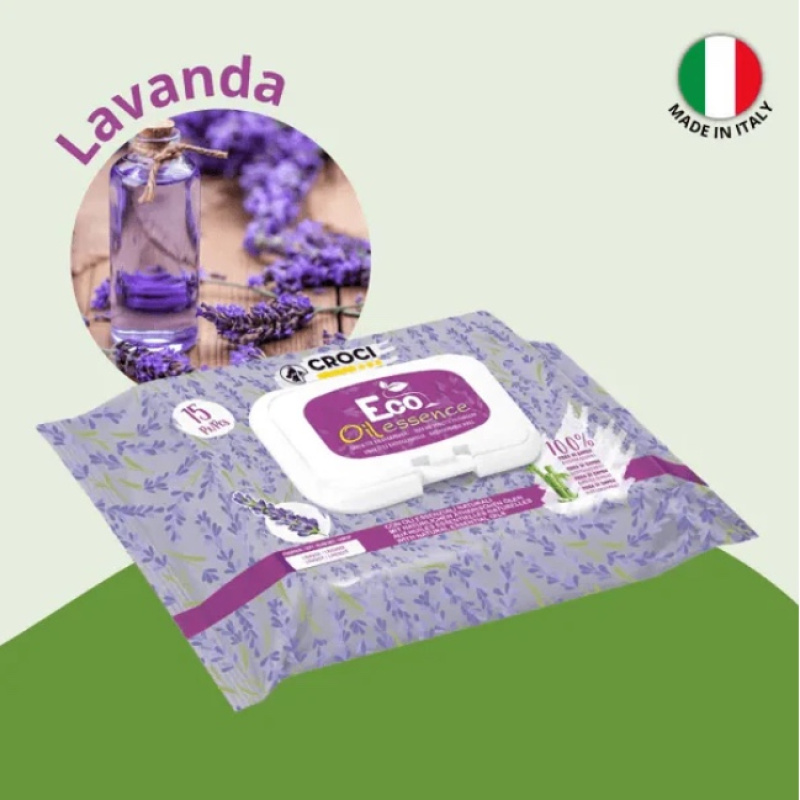 Vlhké vreckovky Oil Essence Lavender 3