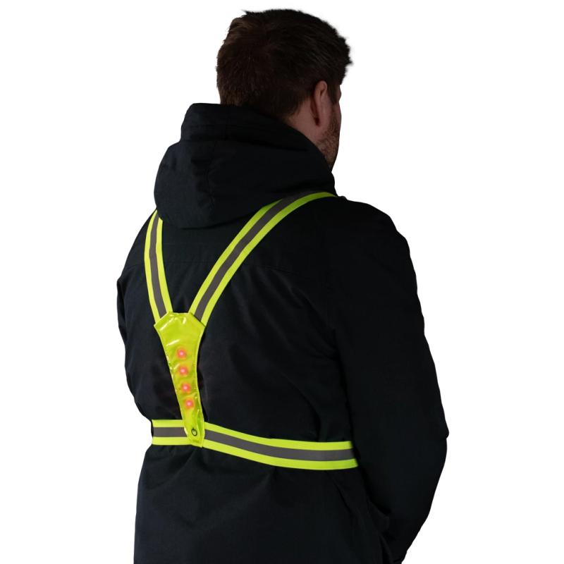 Svietiaci postroj pre ľudí Nightwalk Human Safety Harness Yellow