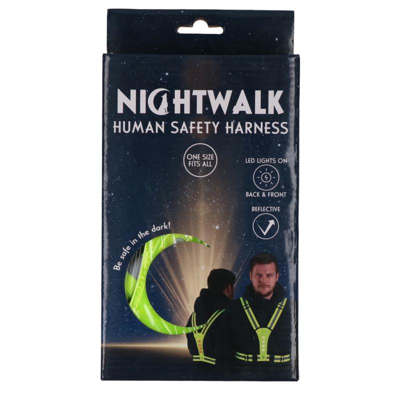 Svietiaci postroj pre ľudí Nightwalk Human Safety Harness Yellow