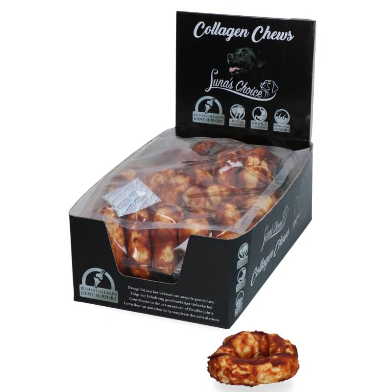 Kolagénové šišky Luna's Choice Collagen Chews Donut Salmon