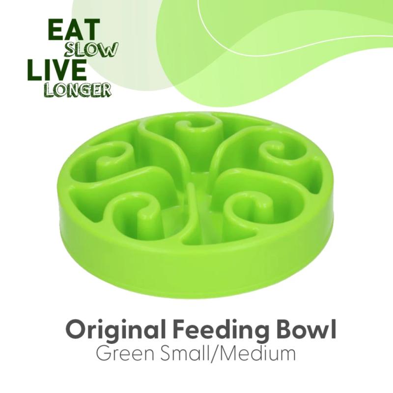 Miska Eat Slow Live Longer Original Green L