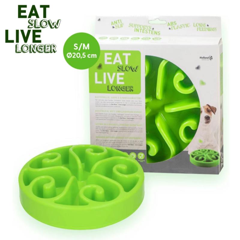 Miska Eat Slow Live Longer Original Green L