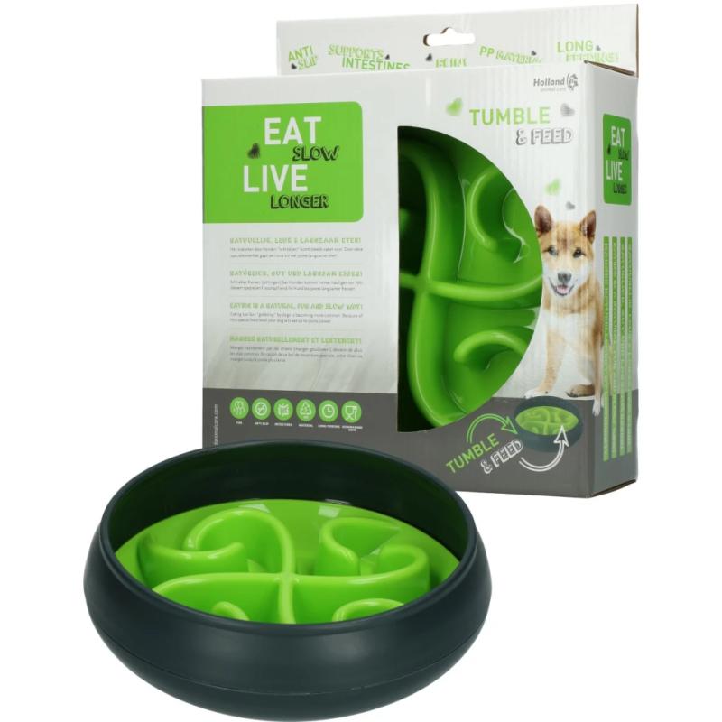 Spomaľovacia miska Eat Slow Live Longer Tumble Feeder Green