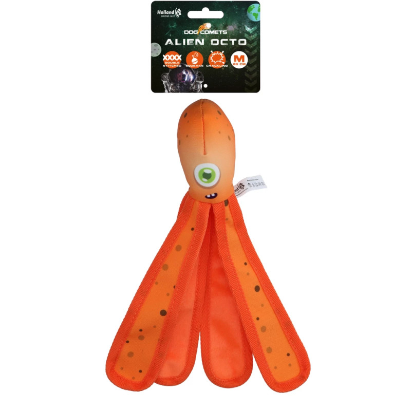Hračka Dog Comets Alien Octo M Orange