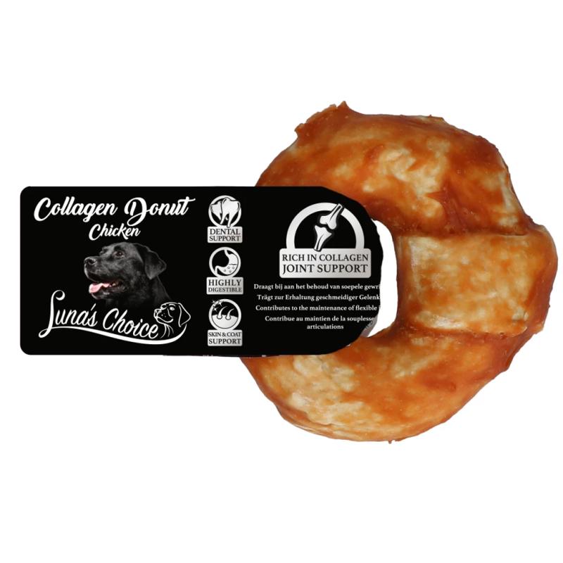 Kolagénové šišky Luna's Choice Collagen Chews Donut Chicken