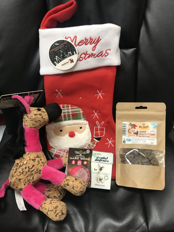 Plná vianočná pančucha Snowman Retro Donkey Pink