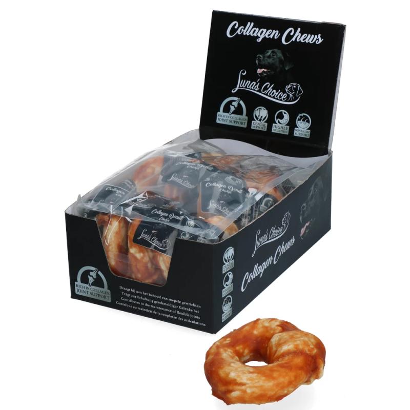 Kolagénové šišky Luna's Choice Collagen Chews Donut Chicken