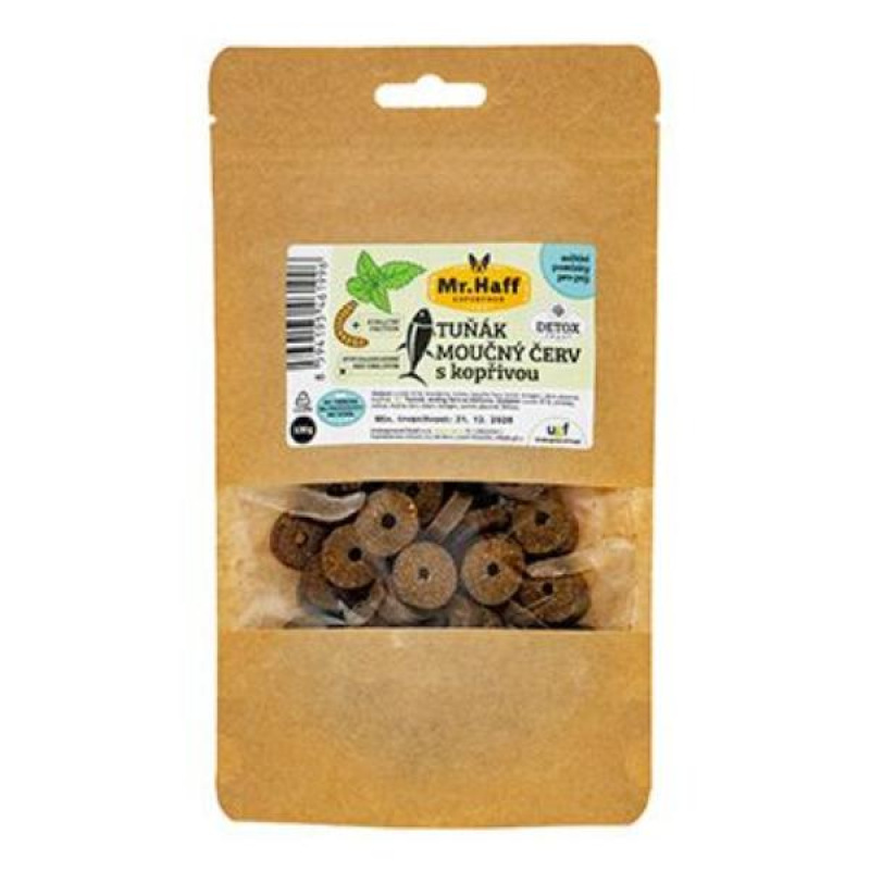 UGF Pochúťky s múčnym červom Mr. Haff tuniak a žihľava 100 g