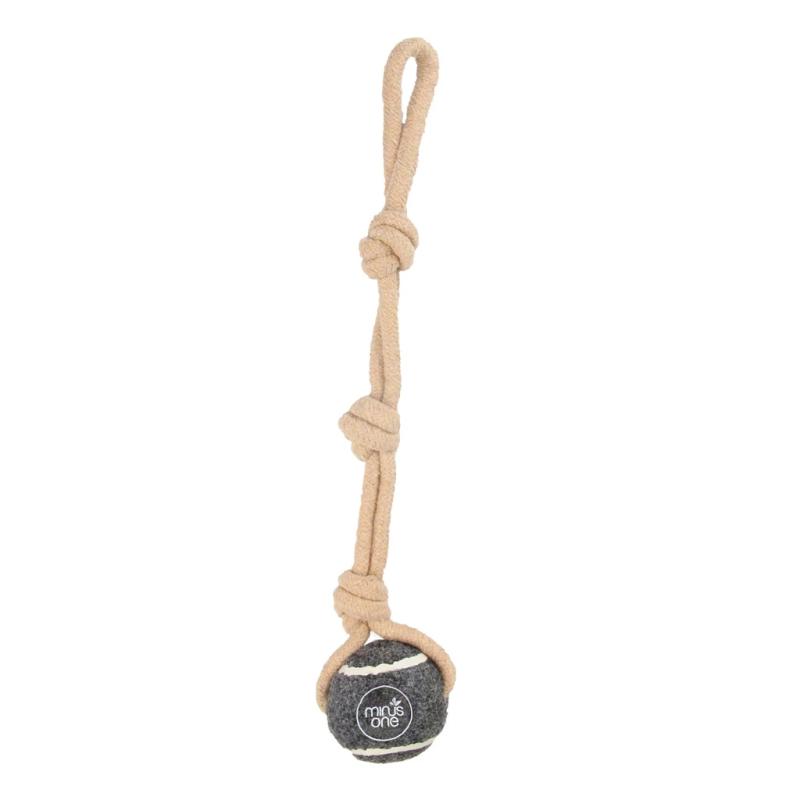 Loptičky Minus One Dog Tennis Ball Rope Toy Single Grey