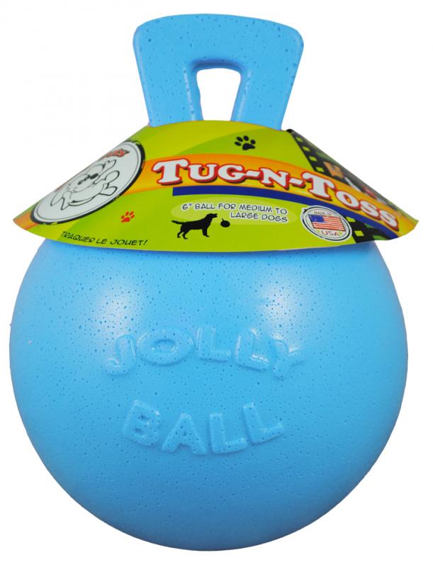 Lopta s rukoväťou Jolly Tug-n-Toss Baby Blue 15 cm