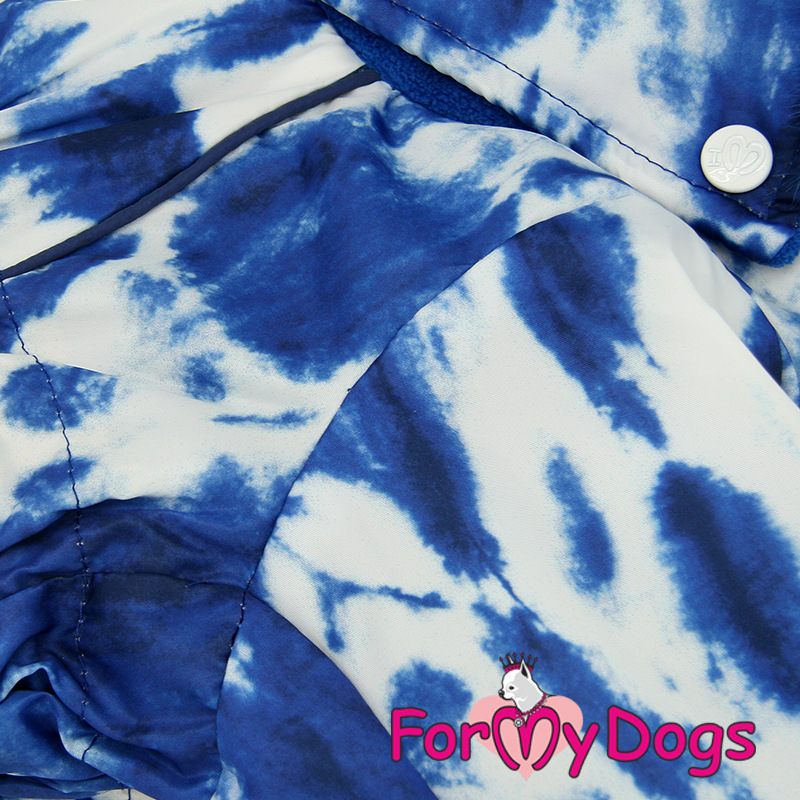 Zimný overal BLUE TIE-DYE (pre psov) 14/M 8
