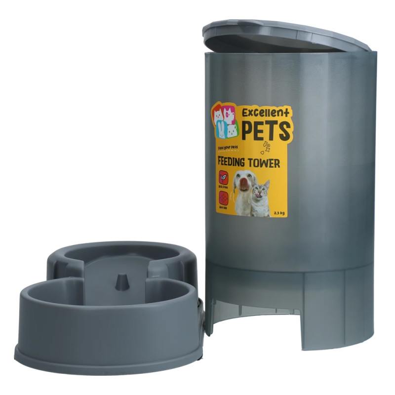 Zásobník na suché krmivo s miskou Excellent Pets Feeding Tower 2