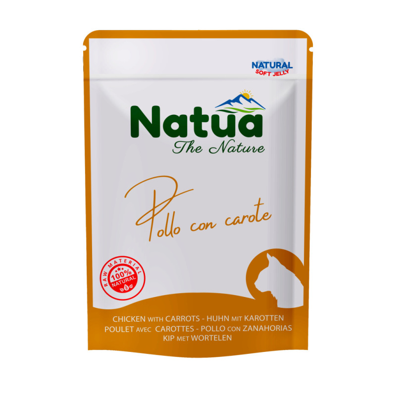 Kapsička pre mačku Natua Cat Pouch Chicken with carrot 70 g
