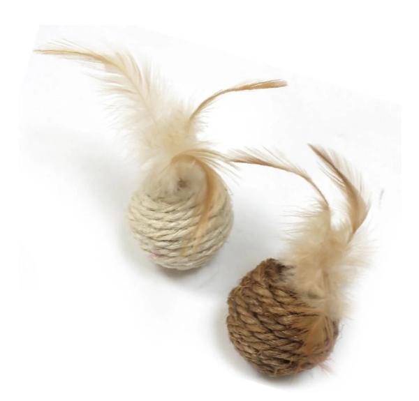 Hračka String ball with feather