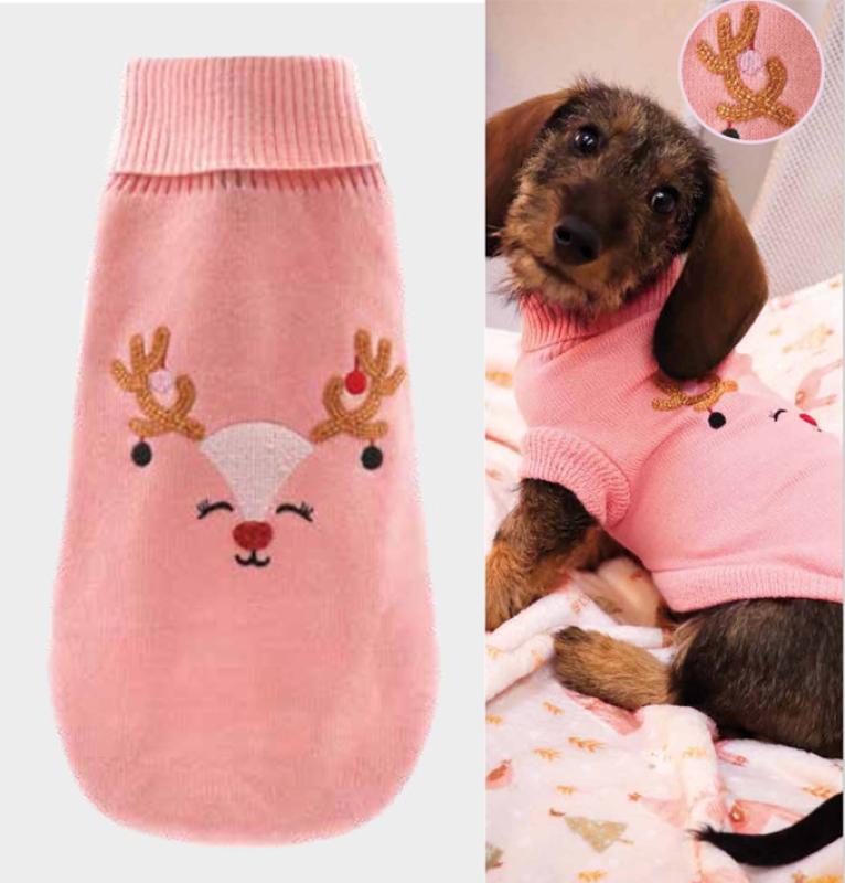 Vianočný sveter Xmas Blush Reindeer S