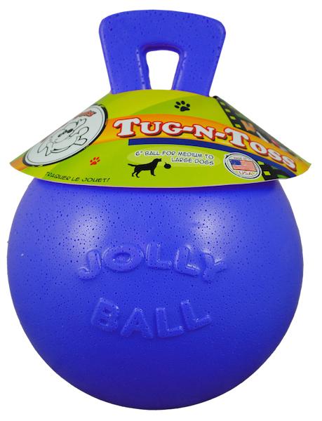 Lopta s rukoväťou Jolly Tug-n-Toss Blue 15 cm