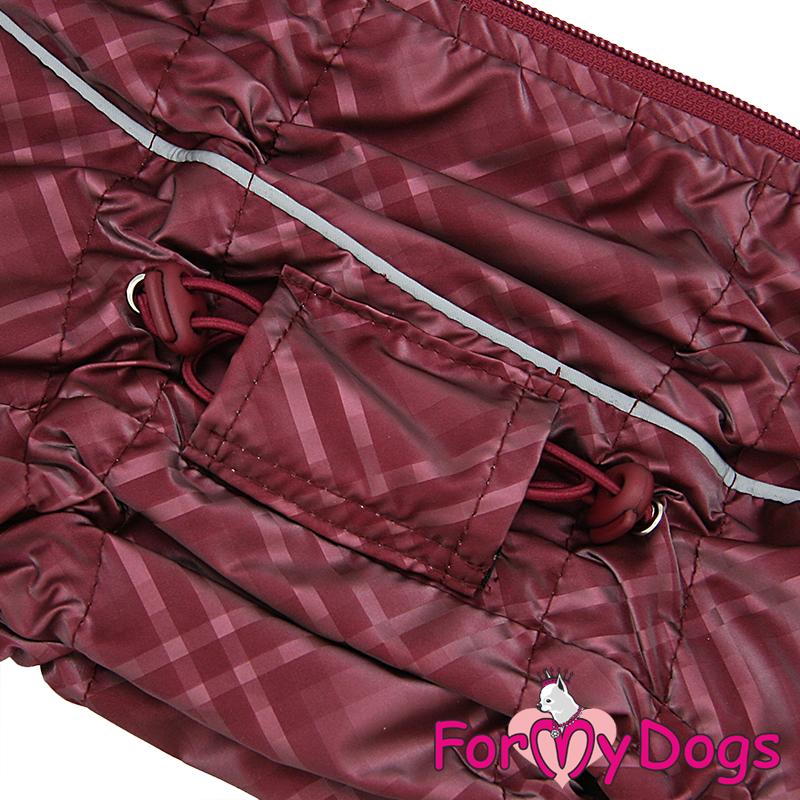 Pršiplášť BURGUNDY TARTAN (pre fenky) 18/XL 2