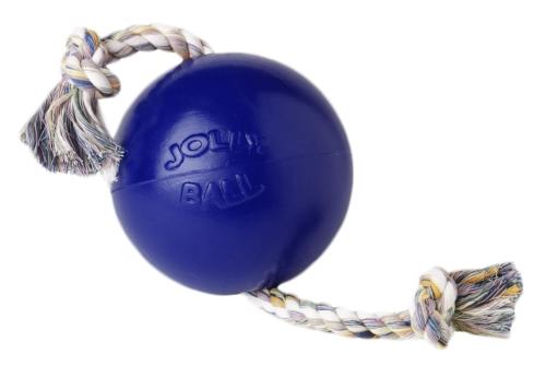 Nadrozmerná lopta s povrazom Jolly Ball Romp-n-Roll Blue 20 cm