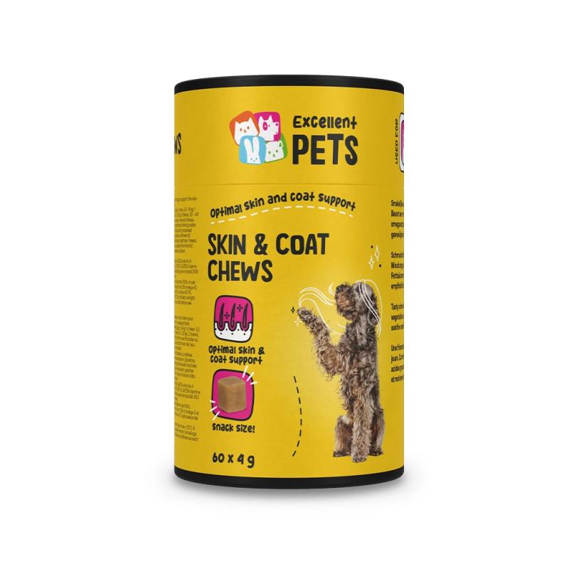 Výživový doplnok na kožu a srsť Excellent Pets Skin & Coat Soft Chews 60 ks