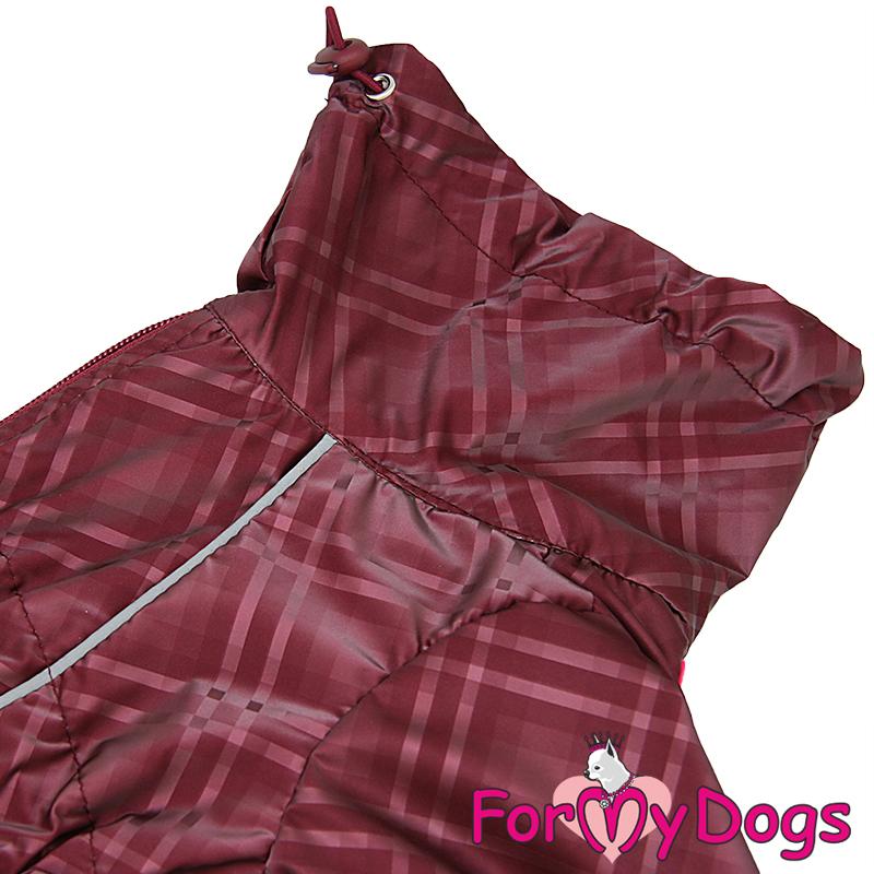 Pršiplášť BURGUNDY TARTAN (pre fenky) 18/XL