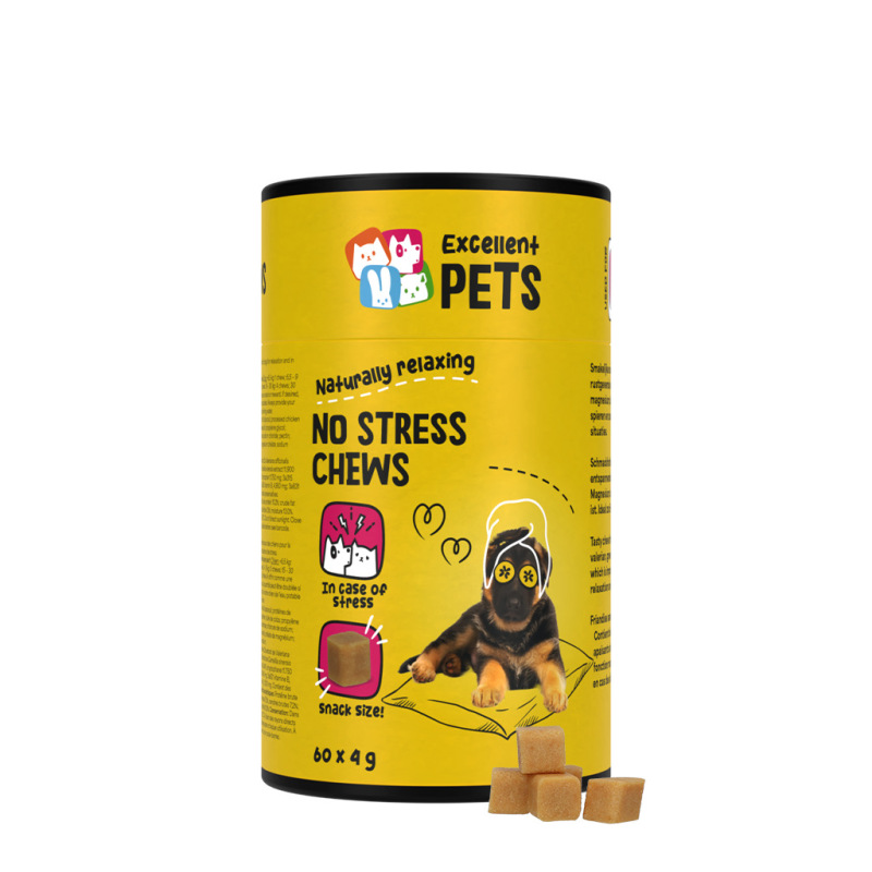 Výživový doplnok proti stresu Excellent Pets No Stress Soft Chews 60 Treats