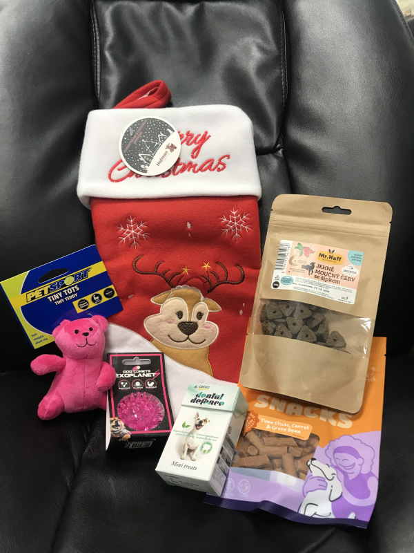 Plná vianočná pančucha Reindeer Pink Bear