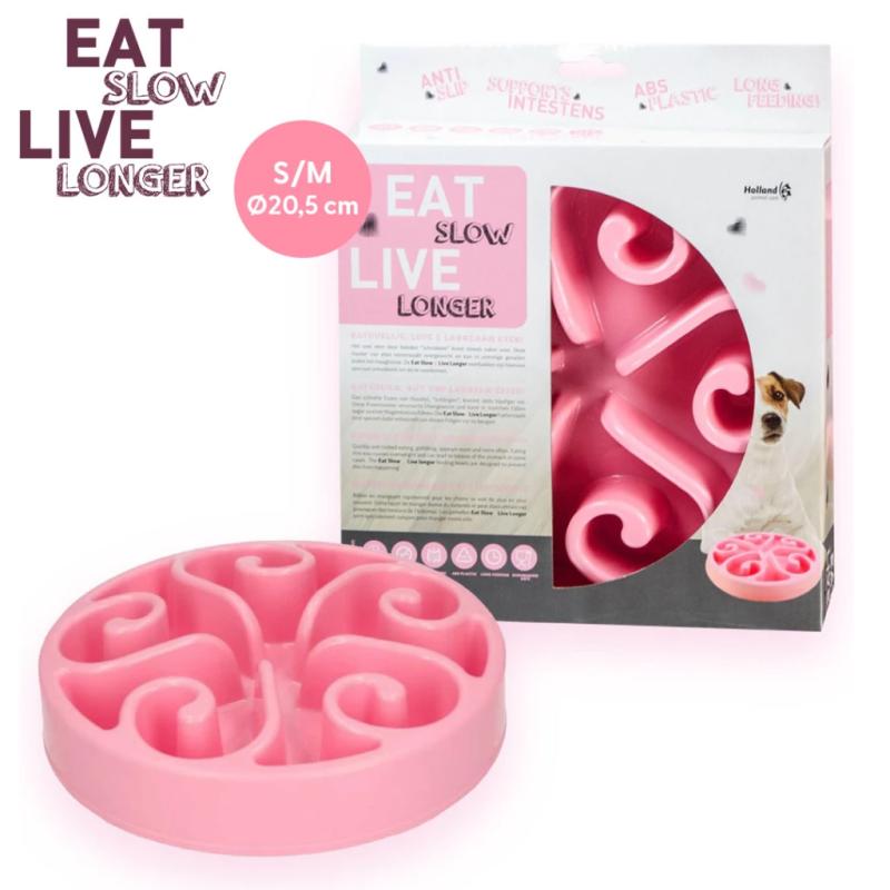 Miska Eat Slow Live Longer Original Pink