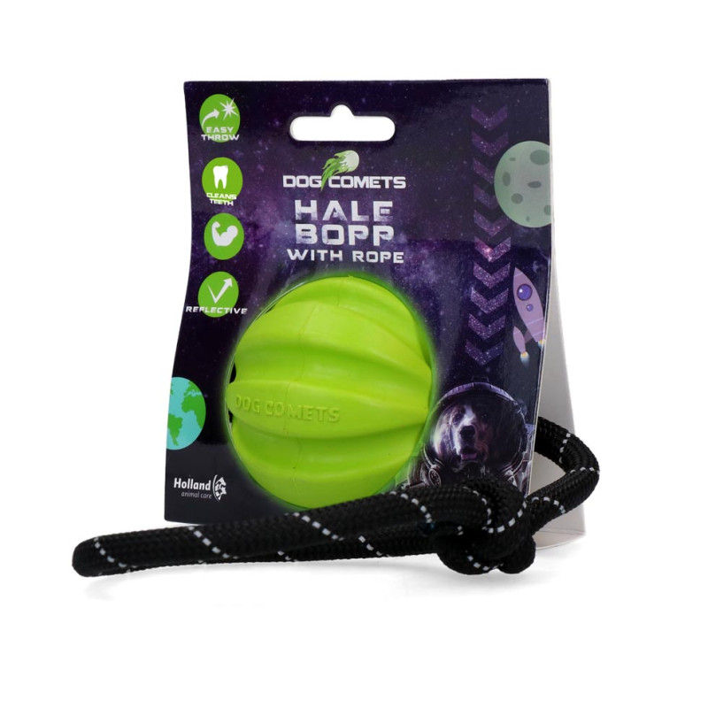 Loptička s povrazom Dog Comets Hale Bopp With Rope Green 1