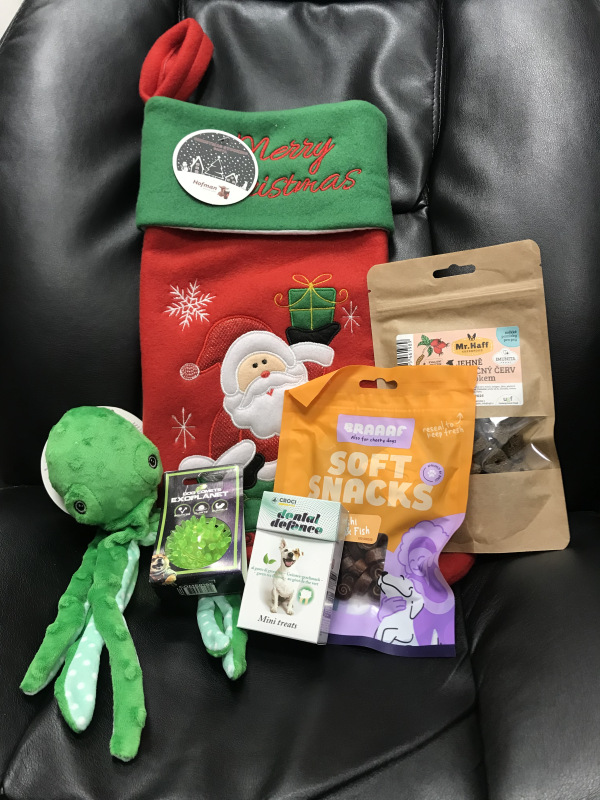 Plná vianočná pančucha Santa Green Octopus