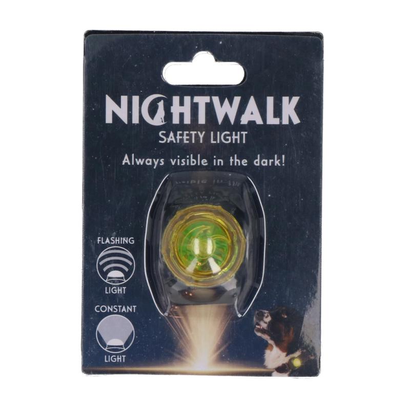 Bezpečnostné svetlo na obojok Nightwalk Safety Light Yellow