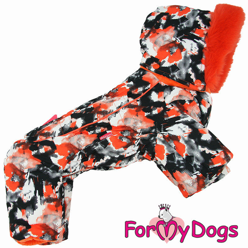 Zimný overal ORANGE CAMOUFLAGE (pre psov)