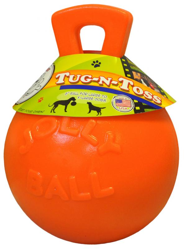 Lopta s rukoväťou Jolly Tug-n-Toss Orange 15 cm