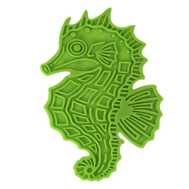 Olizovacia podložka Eat Slow Live Longer Lick Mat Seahorse Green