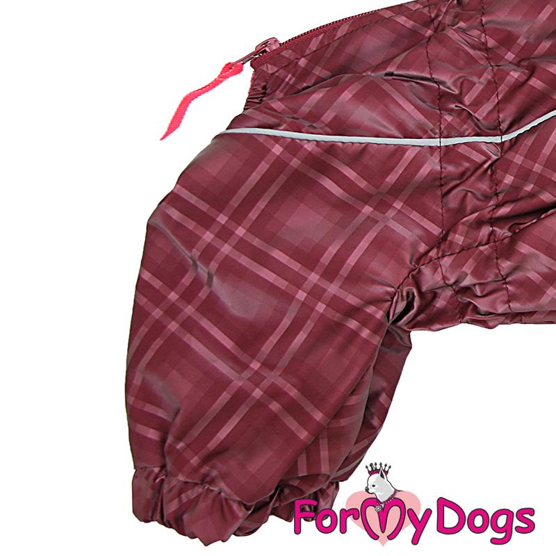 Pršiplášť BURGUNDY TARTAN (pre fenky) 22/3XL