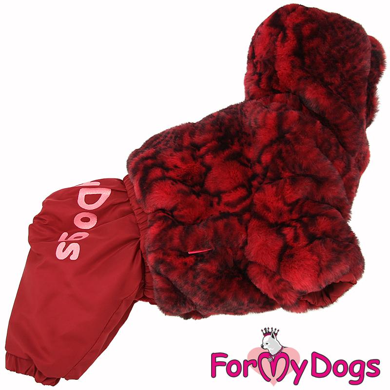 Zimný overal BURGUNDY FUR (pre fenky) 16/L