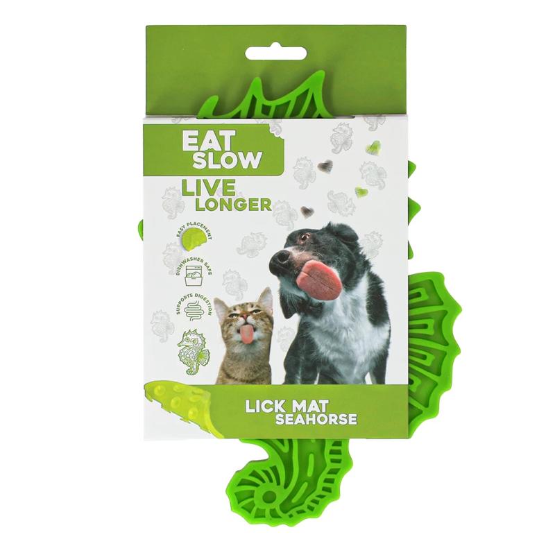 Olizovacia podložka Eat Slow Live Longer Lick Mat Seahorse Green