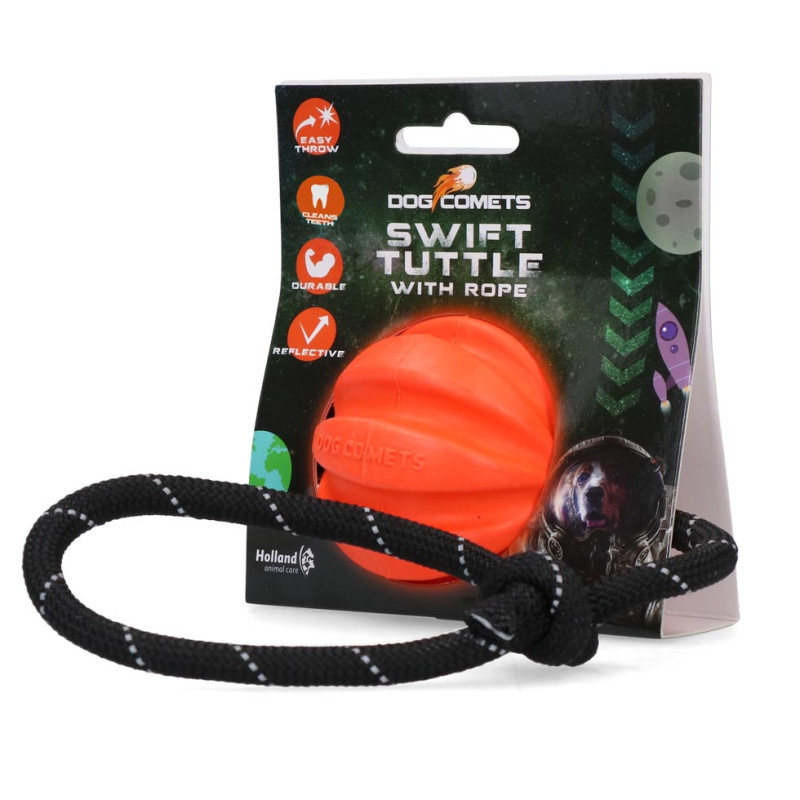 Loptička s povrazom Dog Comets Swift Tuttle With Rope Orange 1