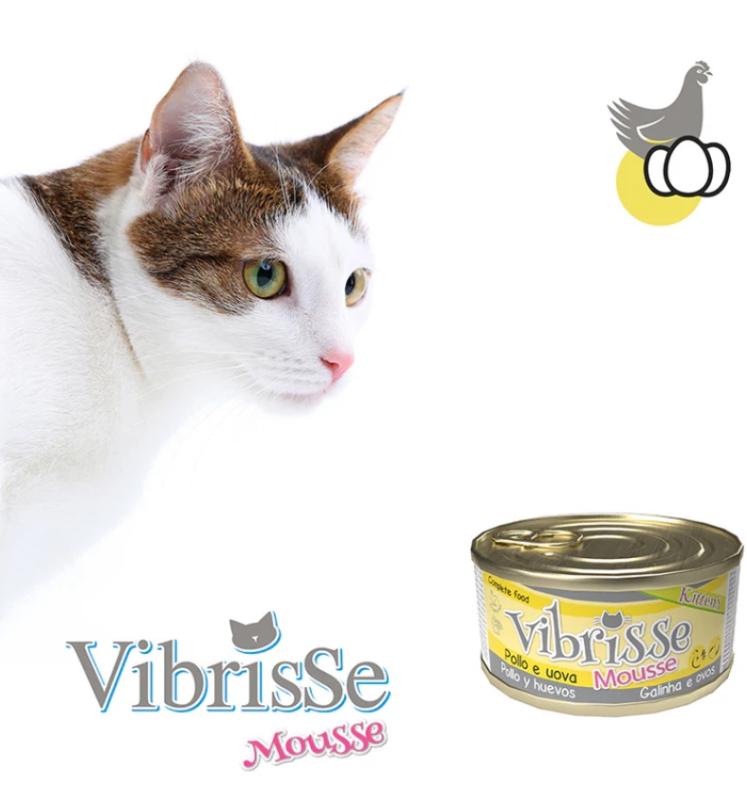 Konzerva pre mačiatka Vibrisse Kittens Mousse 70g kura+vajíčko 1