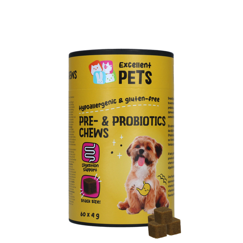 Výživový doplnok Excellent Pets Pre- & Probiotics Chews 60 Treats