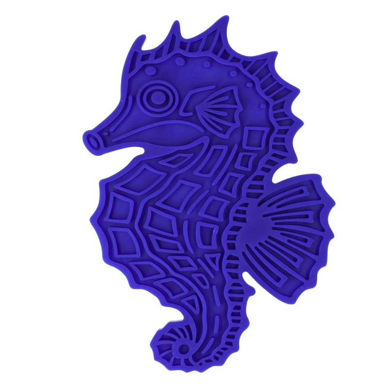 Olizovacia podložka Eat Slow Live Longer Lick Mat Seahorse Blue